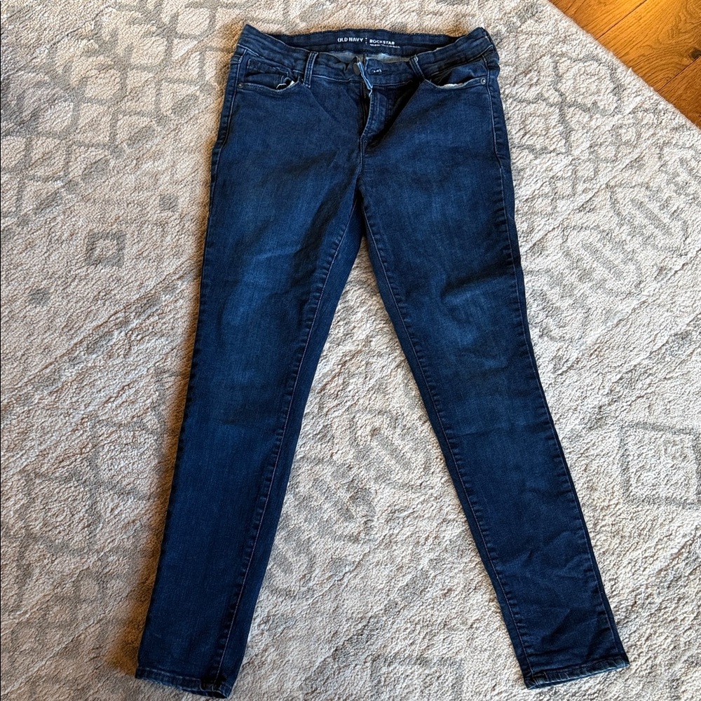 Old navy rockstar mid rise Dark Blue Women's Jeans
